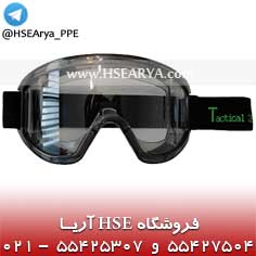 تصویر گاگل ایمنی (Goggle) شیشه تیره (دودی) سوپاپدار مدل Tactical 2000